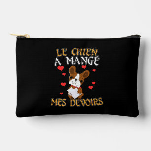 Pochette À Accessoires Le Chien A Mangé Mes Devoirs - Citation pour Appre