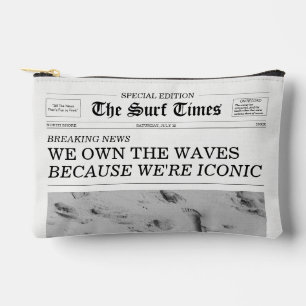 Pochette À Accessoires Le journal The Surf Times Nous Possédons Les Vague