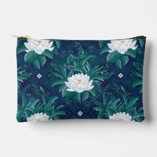 Pochette À Accessoires Le Motif blanc Lotus Midnight Lotus