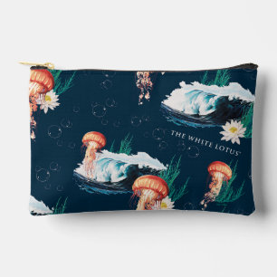 Pochette À Accessoires Le Motif de la méduse blanche Lotus Ocean