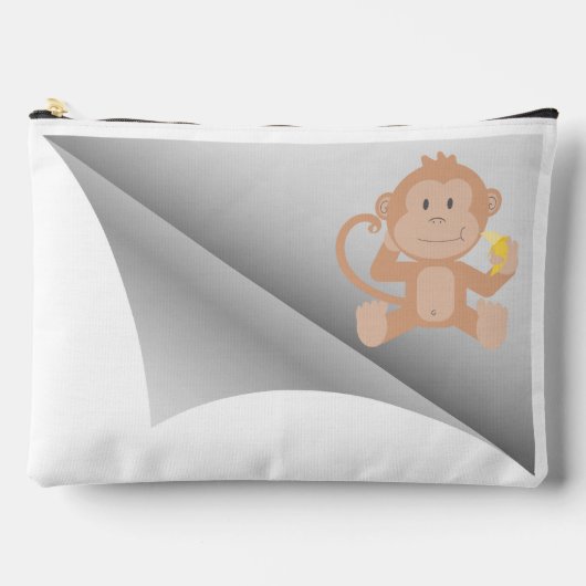 Pochette À Accessoires le singe mange de la banane sous le patch (Recto)