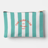 Pochette À Accessoires Le Surf Club Crest Turquoise Cabana Stripe (Verso)
