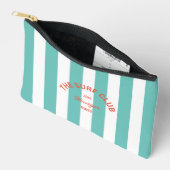 Pochette À Accessoires Le Surf Club Crest Turquoise Cabana Stripe (Ouvrir)