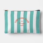 Pochette À Accessoires Le Surf Club Crest Turquoise Cabana Stripe (Recto)
