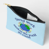 Pochette À Accessoires Le Travail Social Rend Le Monde Parcouru (Ouvrir)