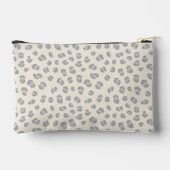 Pochette À Accessoires Léopard de neige moderne personnalisé (Verso)