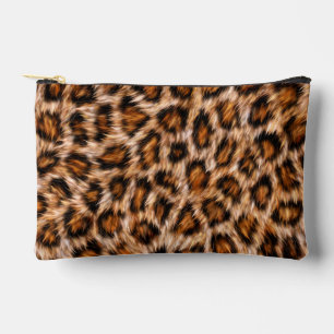Pochette À Accessoires Leopard Jaguar Chat fourrure Brown Motif-24609