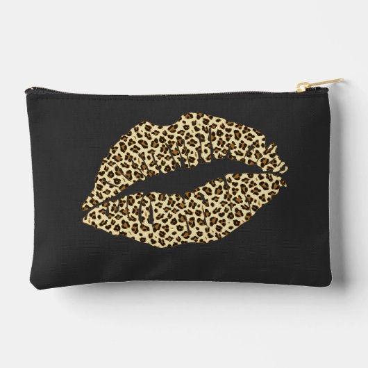 Pochette À Accessoires Leopard Kiss - Noir (Verso)