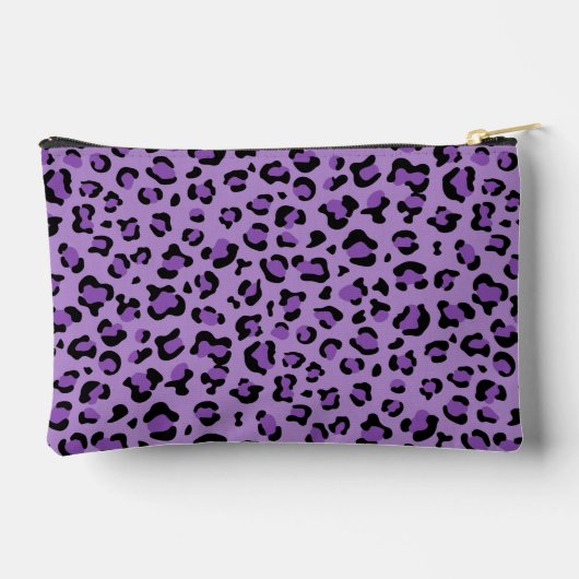 Pochette À Accessoires Leopard Print, Léopard Spots, Purple Leopard (Verso)