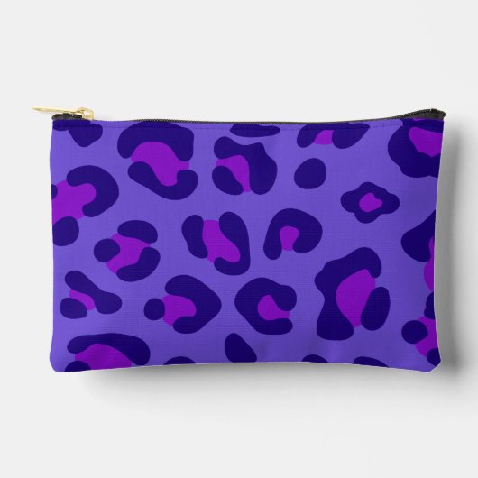 Pochette À Accessoires "Leopard violet électrique" (Recto)