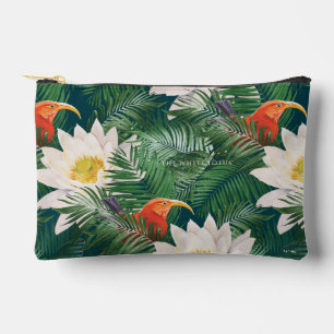 Pochette À Accessoires Les Blancs Lotus Tropical Birds & Lotus Motif