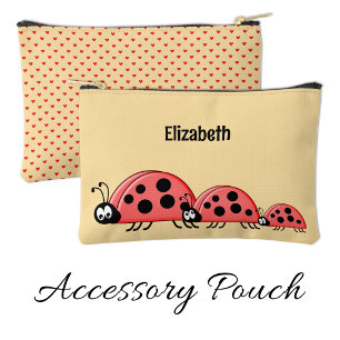 Pochette À Accessoires Les enfants mignons coccinelles ajoutent un nom pê