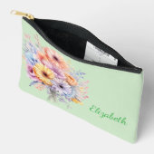 Pochette À Accessoires Les fleurs de Gerbera ajoutent un nom vert (Ouvrir)