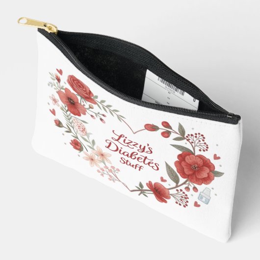 Pochette À Accessoires Les trucs de diabète de Lizzy (Ouvrir)