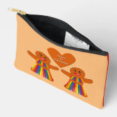 Pochette À Accessoires Lesbienne Noël pain d'épices Couple dames (Ouvrir)