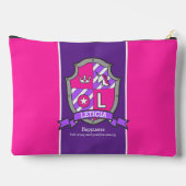 Pochette À Accessoires Leticia nom signification lettre L crête rose lico (Verso)