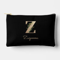LETTRE D'OR MONOGRAPHIQUE BOtanique Élégante Z