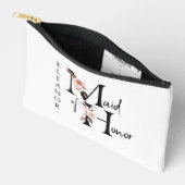 Pochette À Accessoires LETTRE FLEURIE D'Honneur BOHO Floral Custom (Ouvrir)