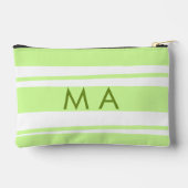 Pochette À Accessoires LETTRE motif grecque néon rayures vertes (Verso)