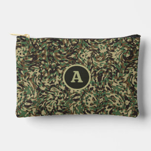 Pochette À Accessoires LETTRE PERSONNALISÉE VERTE Camouflage tendance