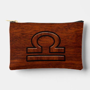 Pochette À Accessoires Libra Zodiac Sign on Mahogany Brown Style