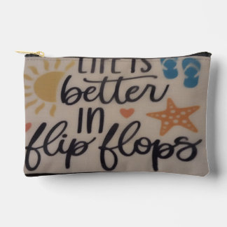 Pochette À Accessoires life is better in flip flops cosmetic pouch
