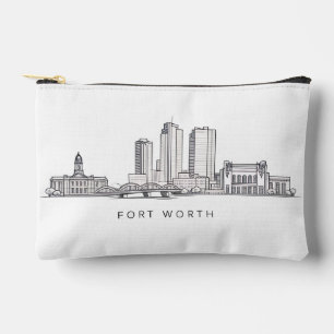 Pochette À Accessoires Ligne artistique minimaliste de la skyline de Fort