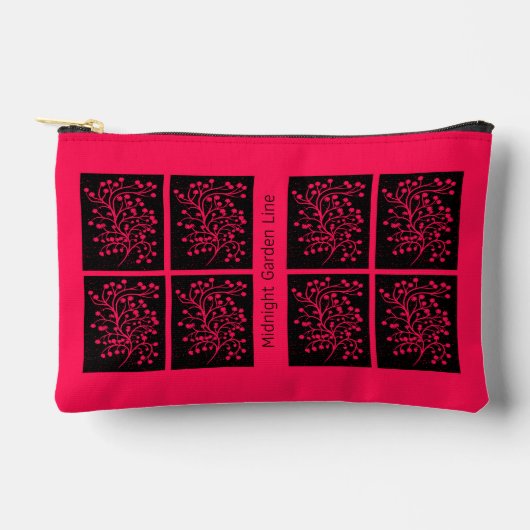 Pochette À Accessoires Ligne de jardin de minuit Raspberry Bloom (Recto)