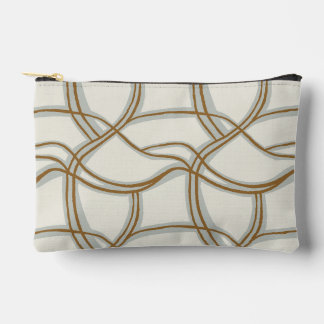 Pochette À Accessoires Lignes chaotiques fines sauge bleu méditerranéen c