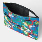 Pochette À Accessoires Lignes rouges. (Ouvrir)