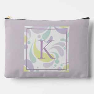 Pochette À Accessoires Lilac et Green Pastel Motif clair Monogramme
