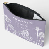 Pochette À Accessoires Lilac Fleurs sauvages Fête des mariées florale cro (Ouvrir)