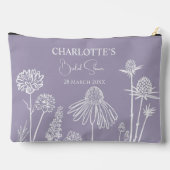 Pochette À Accessoires Lilac Fleurs sauvages Fête des mariées florale cro (Verso)