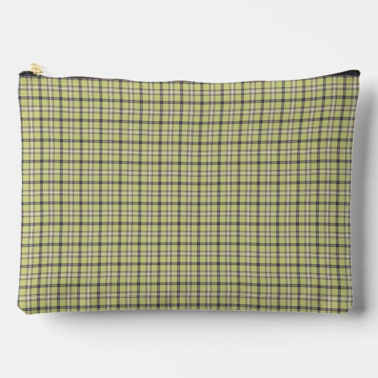 Pochette À Accessoires Lime Green Blue Plaid Classic Pattern Retro (Recto)
