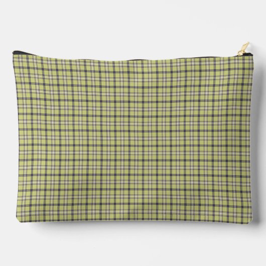Pochette À Accessoires Lime Green Blue Plaid Classic Pattern Retro (Verso)