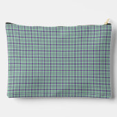 Pochette À Accessoires Lime Green Purple Plaid Classic Pattern (Verso)