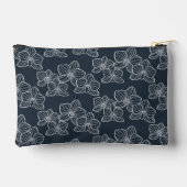 Pochette À Accessoires Linear Orchid | Floral Dark Navy (Verso)