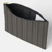 Pochette À Accessoires Linge de luxe rayé au charbon chaud (Ouvrir)