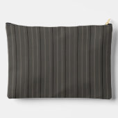 Pochette À Accessoires Linge de luxe rayé au charbon chaud (Verso)