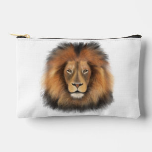 Pochette À Accessoires lion aquarelle Leo roi safari animal jungle chat