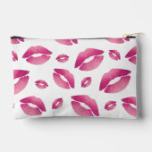 Pochette À Accessoires Lips Pattern Pink & White (Verso)