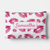 Pochette À Accessoires Lips Pattern Pink & White (Recto)