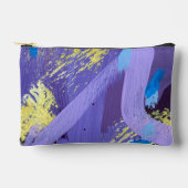 Pochette À Accessoires Lively Purple, Yellow, and Blue Abstract Art (Recto)