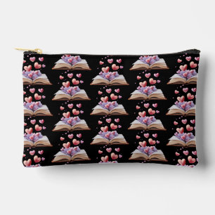 Pochette À Accessoires Livre de cœurs noir