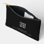 Pochette À Accessoires Logo d'entreprise personnalisé et site Web d'entre (Ouvrir)