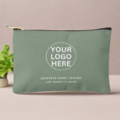 Pochette À Accessoires Logo d'entreprise promotionnel Sage Green