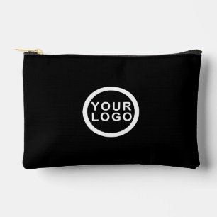 Pochette À Accessoires Logo d'entreprise Simple Élégant Noir moderne