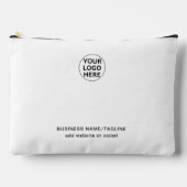 Pochette À Accessoires Logo d'entreprise simple et texte promotionnel bla (Recto)