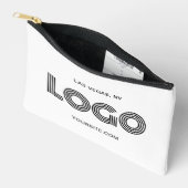 Pochette À Accessoires Logo rectangulaire moderne noir (Ouvrir)