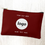 Pochette À Accessoires Logo Texte Entreprise Promotion Marque Bourgogne<br><div class="desc">Ajoutez votre propre logo à ce design. Minimaliste et professionnel. Modifiez ou supprimez le texte supérieur et inférieur, ajoutez votre nom, votre slogan d'entreprise, votre numéro de téléphone ou votre site Web. Idéal pour un produit promotionnel pour vos employés, employés, clients et clients. Idéal pour les salons, les voyages, les...</div>